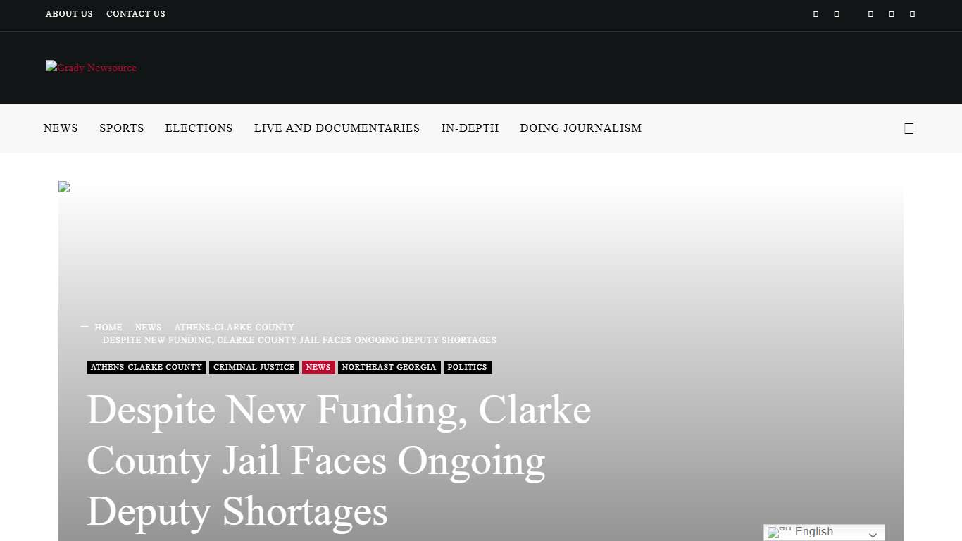 Despite New Funding, Clarke County Jail Faces Ongoing Deputy Shortages — Grady Newsource