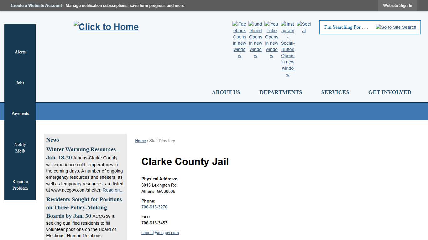 Staff Directory • Clarke County Jail